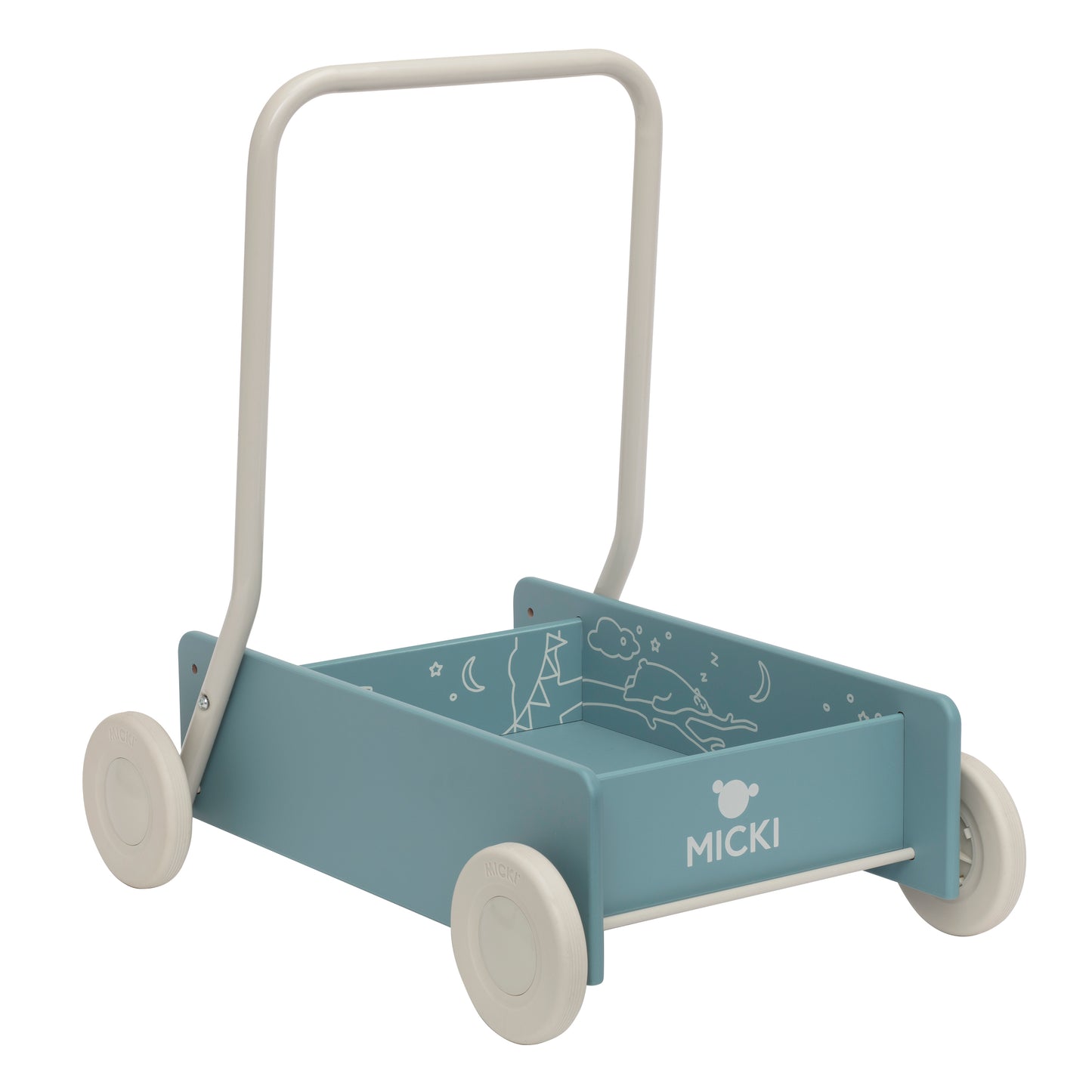 MICKI LÄRA GÅ VAGN BLÅ