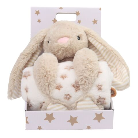 Carlo Baby Fleecefilt Beige Stjärna & Gosedjur Beige Kanin - bild 7
