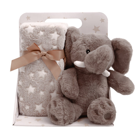 Carlo Baby Fleecefilt Brun Stjärna & Gosedjur Brun Elefant - bild 7