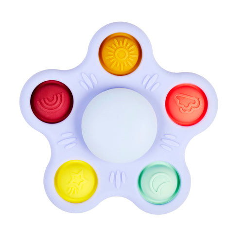 Nattou Soft Silicone Pop-it Snurra med Sugpropp