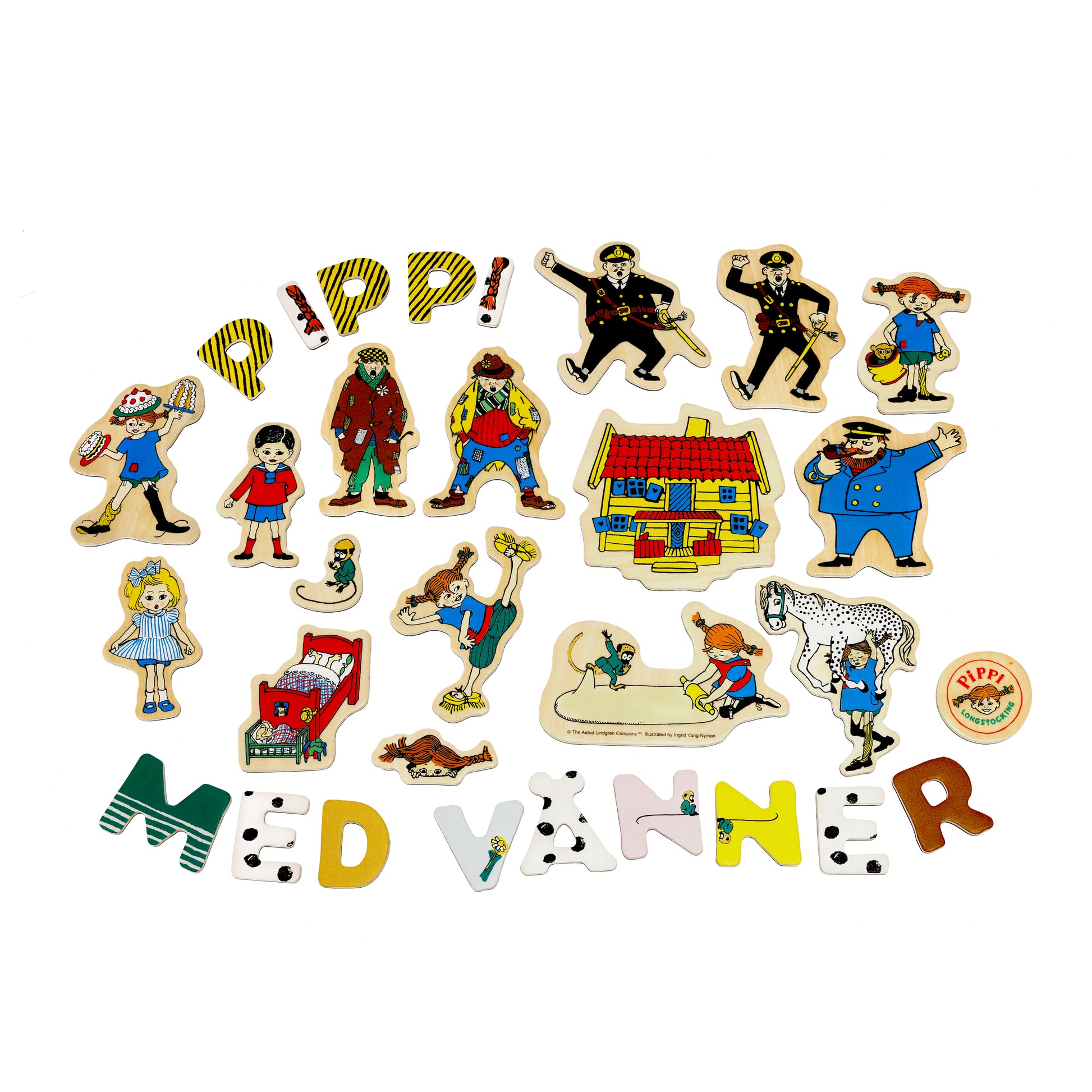 PIPPI MAGNETBOKSTÄVER+FIGURER