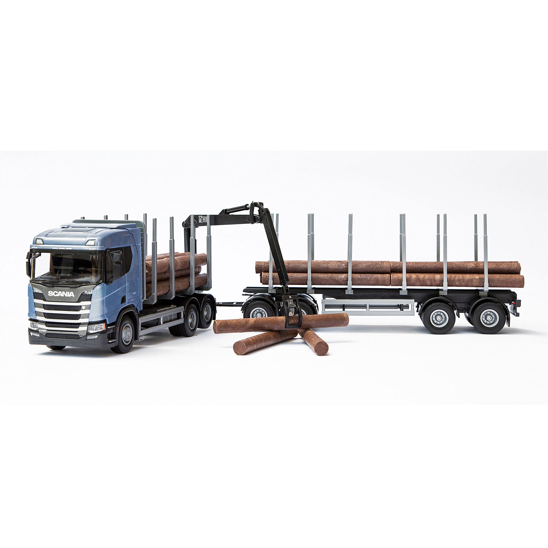 SCANIA TIMMERBIL R450 BLÅ