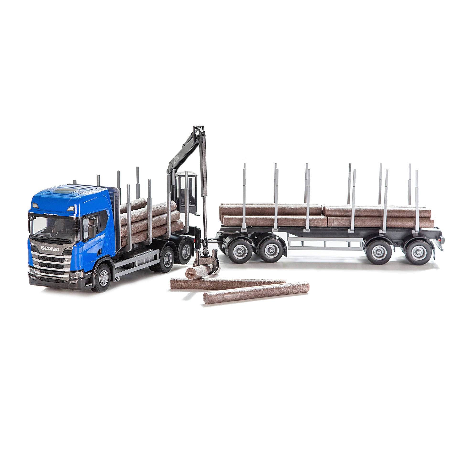 TIMMERBIL SCANIA 20H BLÅ 1:25