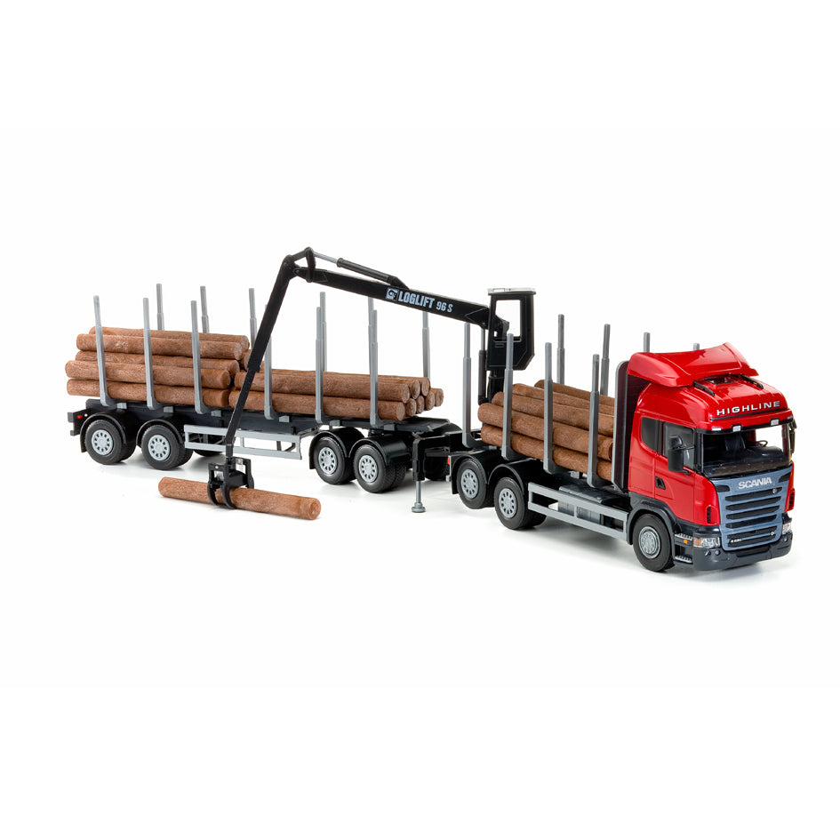 SCANIA TIMMERBIL K-KRAN, SORT
