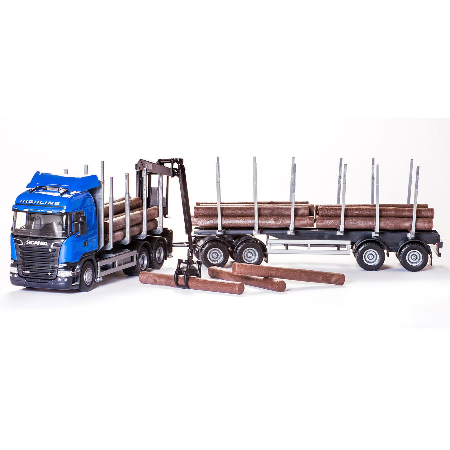 EMEK TIMMERBIL SCANIA BLÅ 1:25