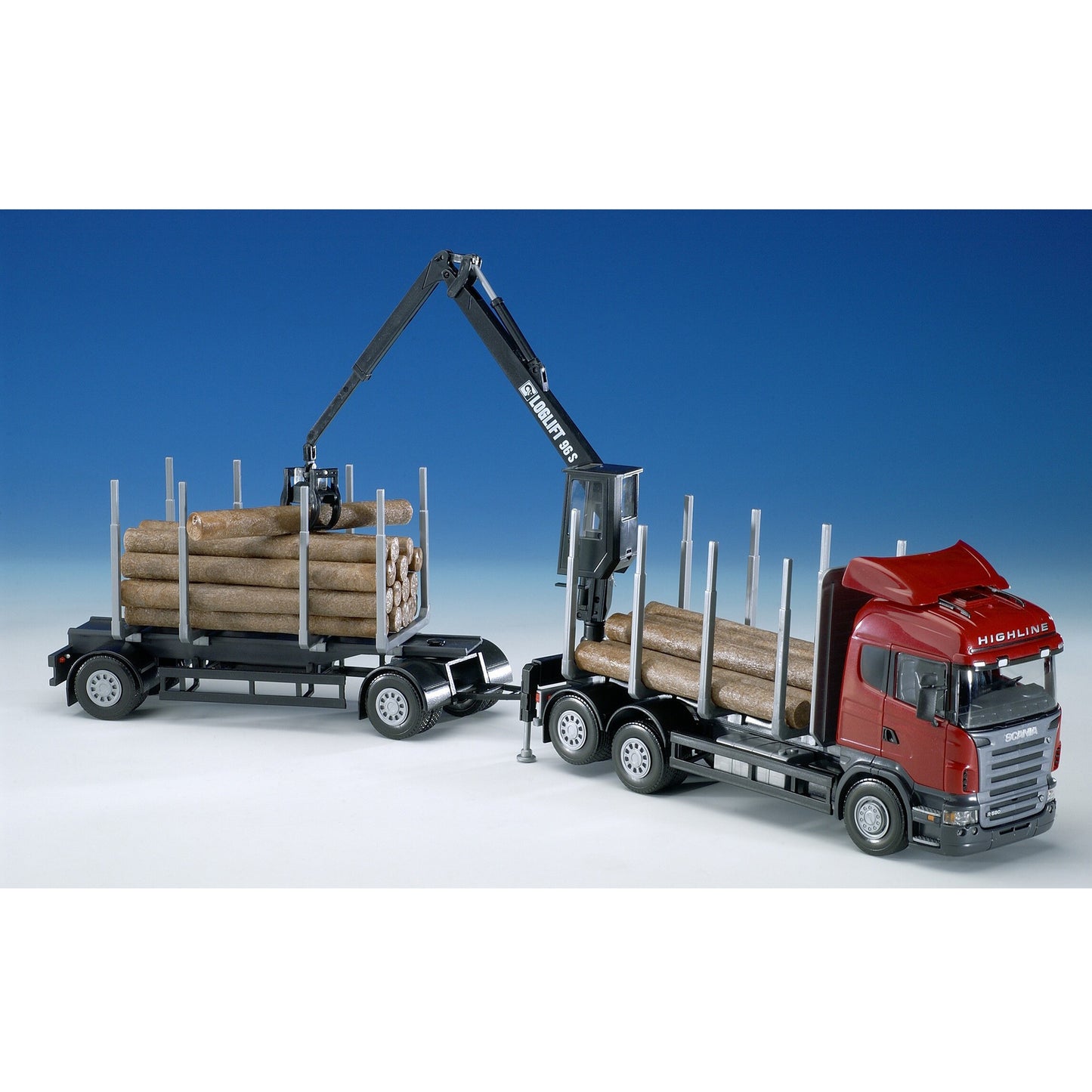 SCANIA TIMMERBIL 2 AXLAD, RÖD