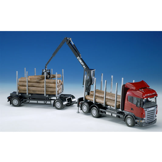 SCANIA TIMMERBIL 2 AXLAD, RÖD